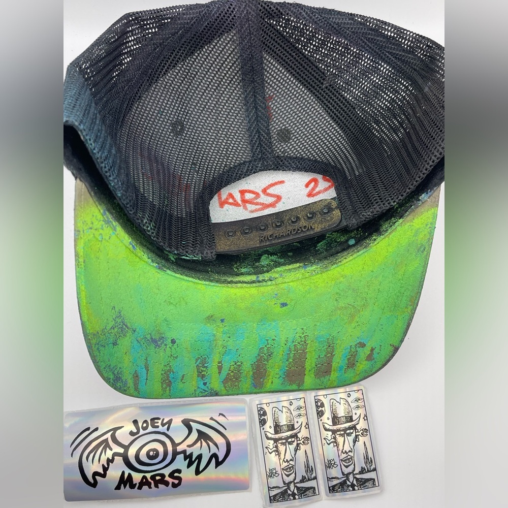 JOEY MARS Autographed Custom Northern Lights Hat, Snapback Trucker Hat, Artwork​ - Picture 6 of 7